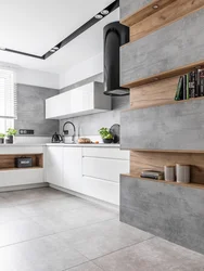 Kitchen design light concrete