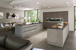 Kitchen design light concrete