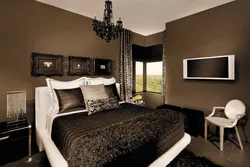 Bedrooms in chocolate tones photo