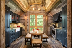 Kitchen living room rustic design