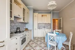 Blue Beige Kitchen Photo