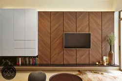 MDF panels in the living room interior photo