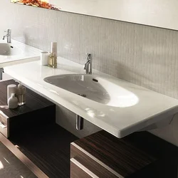Дизайн ванны с накладной раковиной фото