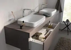 Bathtub Design With Countertop Sink Photo
