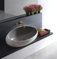 Тарҳи ванна бо акс танӯраи countertop