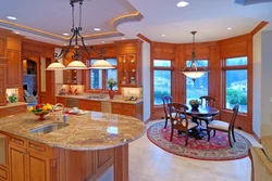 Kitchen design in your home with a bay window