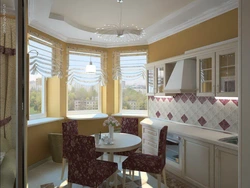 Kitchen design in your home with a bay window