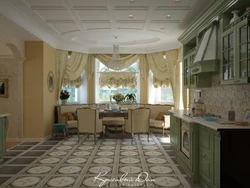 Kitchen design in your home with a bay window