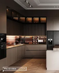 Kitchens with dark glass photos