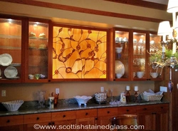 Stained Glass Window In The Kitchen Interior Photo