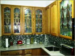 Stained Glass Window In The Kitchen Interior Photo