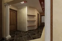 Interior of a small kitchen hallway