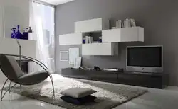 Интерьер гостиной серые обои какую мебель