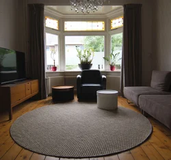 Round Carpets In The Living Room Interior Photo