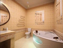 Photo Of A Combined Bathroom With A Corner Bath