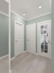 Interior of a bright bedroom door photo