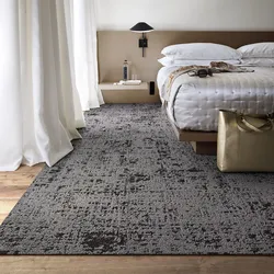Bedroom design with carpet on the floor