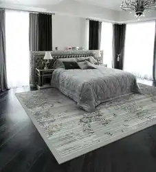 Bedroom design with carpet on the floor