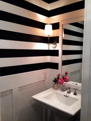 White Panels In The Bathroom Interior