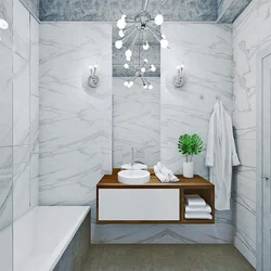 White Panels In The Bathroom Interior