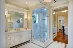Bathroom with shower in the house with window design