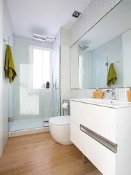 Bathroom with shower in the house with window design