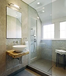 Bathroom With Shower In The House With Window Design