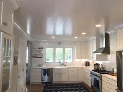 Ceiling in a small kitchen photo finishing options