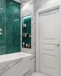 Emerald bathroom interior