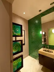 Интерьер ванной изумрудного цвета