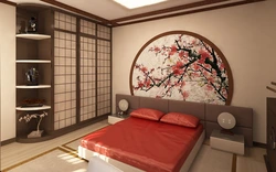 Дызайн спальні па японску