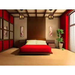 Дызайн спальні па японску