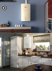 Kitchen design with wall-mounted boiler