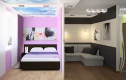 Room design with zoning for living room and children's room in one