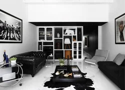 Interior design black living room