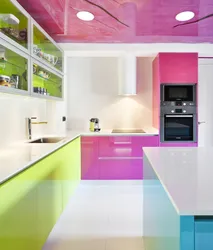 Kitchen bright colors photo design