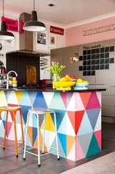 Kitchen bright colors photo design