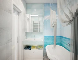 Design Of A Bathroom With A Bathtub In A Panel House Apartment