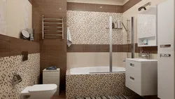 Bath design photo brown beige