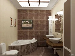 Bath design photo brown beige