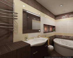 Bath design photo brown beige