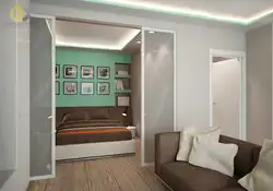 Apartment interior with a niche in the room