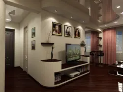 Design Of A Hall In A Khrushchev-Era Apartment With A Balcony