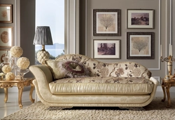 Beautiful classic sofas in the living room photo