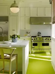 Kitchen Interior Green Floor