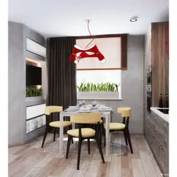 Curtains for kitchen loft design