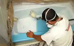 Афарбоўка старой ванны фота