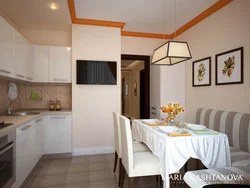 Design Of A Rectangular Kitchen 12 Sq M With A Balcony