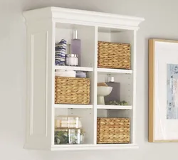 Photo of hanging cabinets in the bathroom