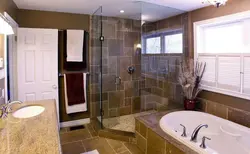 Bathroom Design With Window And Shower Photo